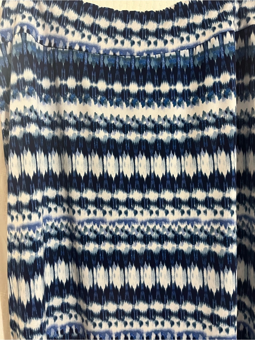 Karen Kane Blue & White Patterned Maxi Skirt - Picture 3 of 3